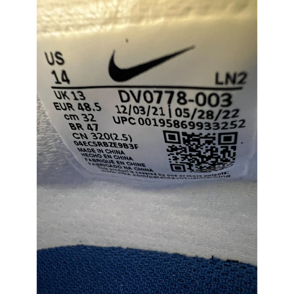 Nike Vapor Edge Pro 360 Football Cleats Royal Blue DV0778 003 Mens 14 NEW - Picture 3 of 11